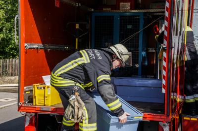 Esslingen: Dehnfugenbrand im Krankenhaus loest Grosseinsatz aus